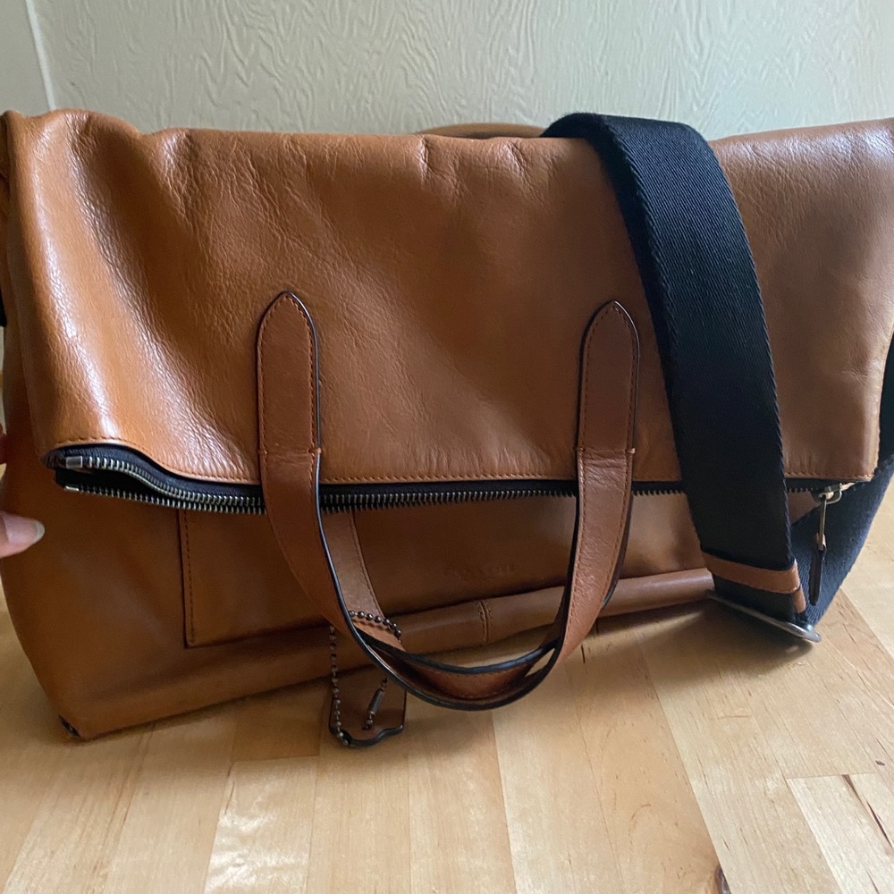 Coach Leather Crossbody Laptop/ School bag